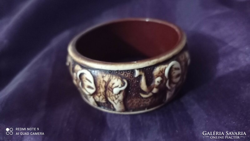 Elephant thick bracelet, vintage women's jewelry