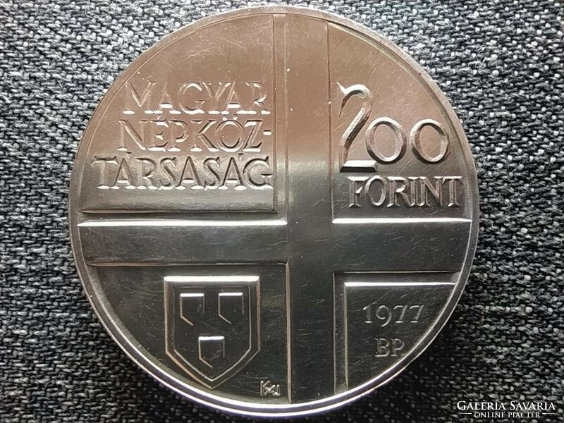 Csontváry Kosztka Tivadar .640 ezüst 200 Forint 1977 BP BU (id44928)