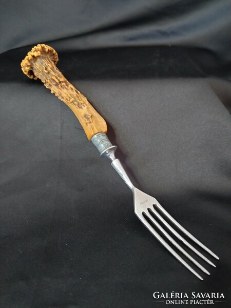 Fork with antler handle
