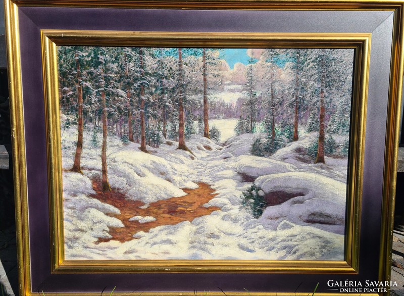 Viktor Olgyai -winter forest-