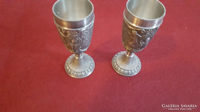 Rare pewter short drink cup 2 pcs.