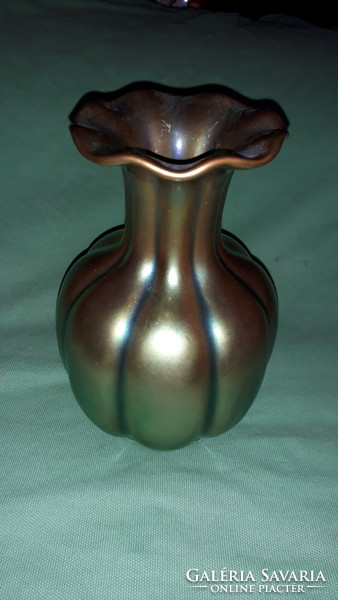 Beautiful Zsolnay eozin glaze porcelain clove (onion) vase 17 cm as shown in the pictures