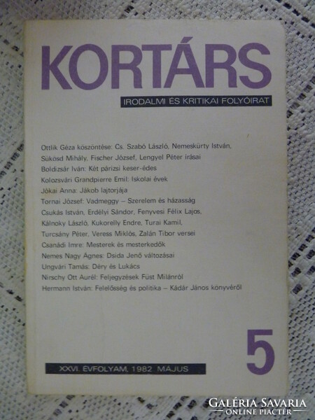 Contemporary - literary and critical magazine - 1982