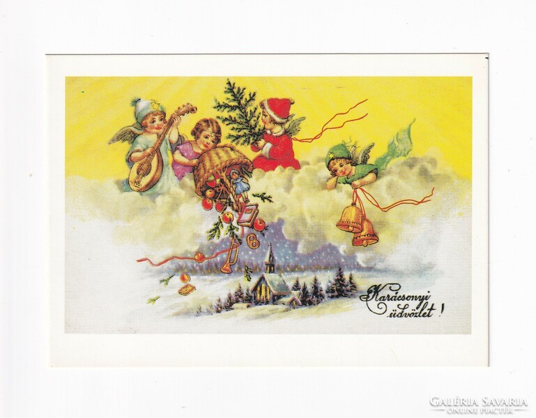 K:015 Karácsony képeslap postatiszta  Modern Replika (Képzőművészeti Kiadó)