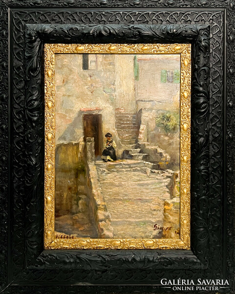 Lajos Gimes (1886-1945) fiesole, 1914 - a wonderful work in a beautiful frame (invoice provided!)