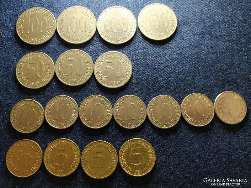 Yugoslavia lot of 18 coins, all different (id81440)