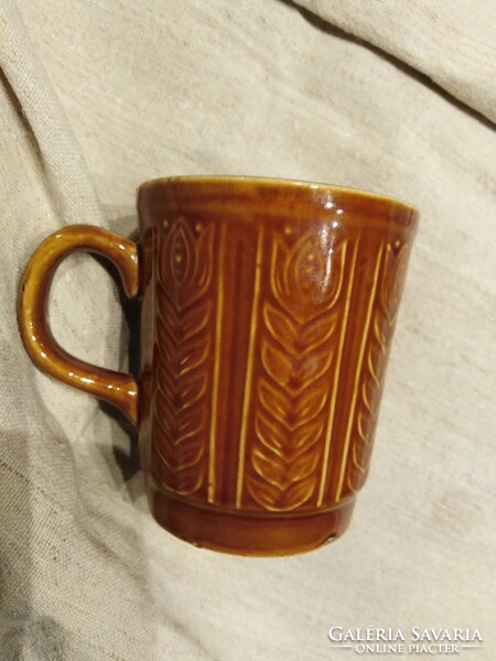 English ceramic cup - in folk dress / tams