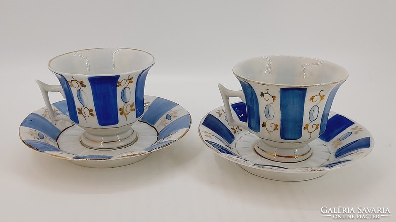 Pair of antique Bieder coffee cups, 2 in one