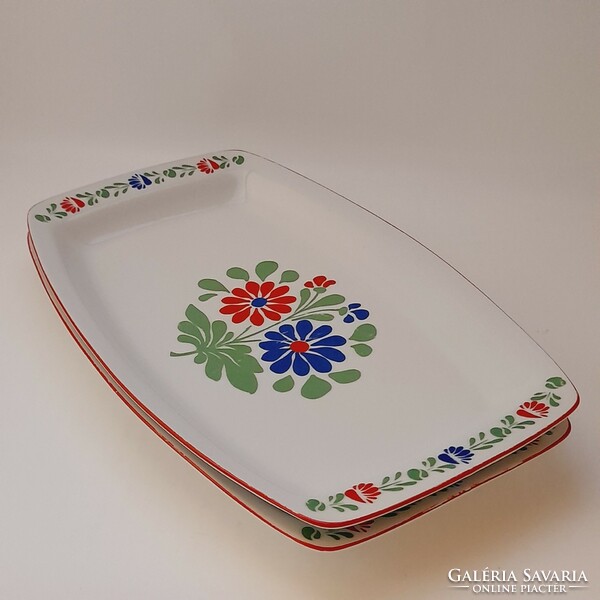 Alföldi porcelain rectangular bowls with Hungarian pattern, 2 in one