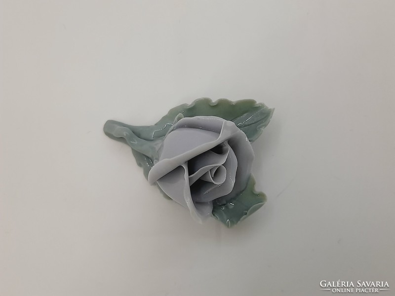 Herend porcelain rose brooch