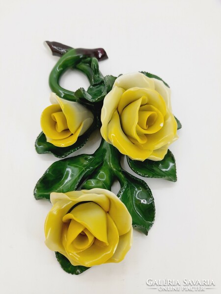 Nagyméretű Herendi rózsa, 17 cm