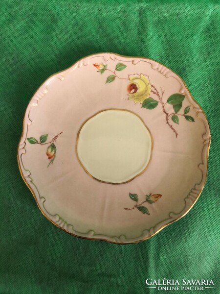 Budapest porcelain small plate, cup base, vintage style
