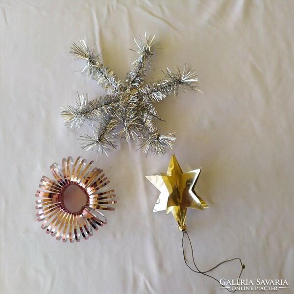 Retro tinsel Christmas tree decorations for sale! Set of 4