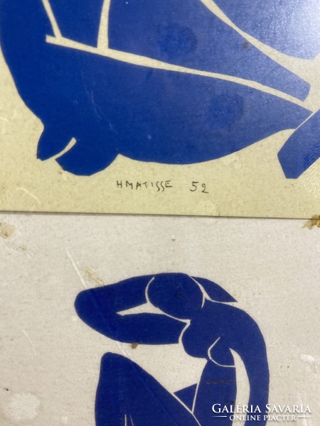 Matisse Henri szines litográfia, szignált,10 x 25 cm-es.