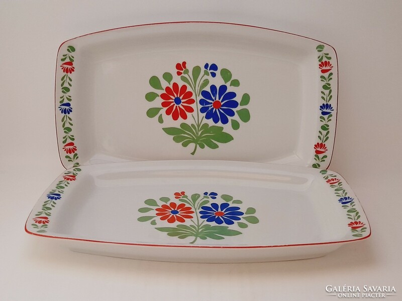 Alföldi porcelain rectangular bowls with Hungarian pattern, 2 in one