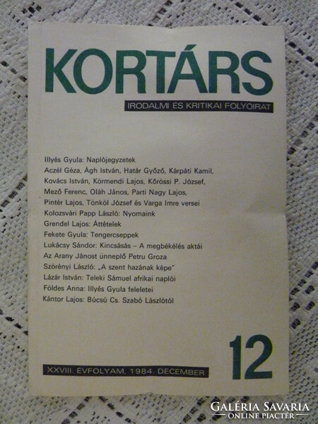 Contemporary - literary and critical magazine - 1984