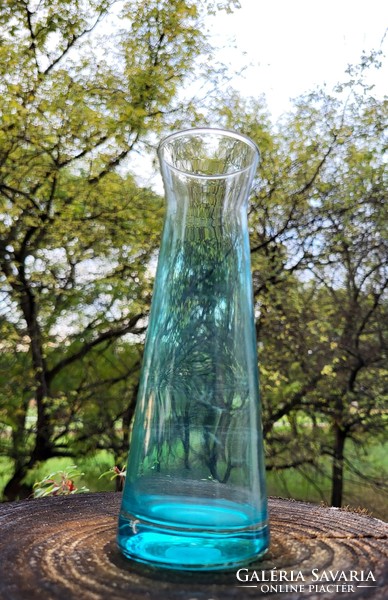 Színes üveg váza türkiz kék váza