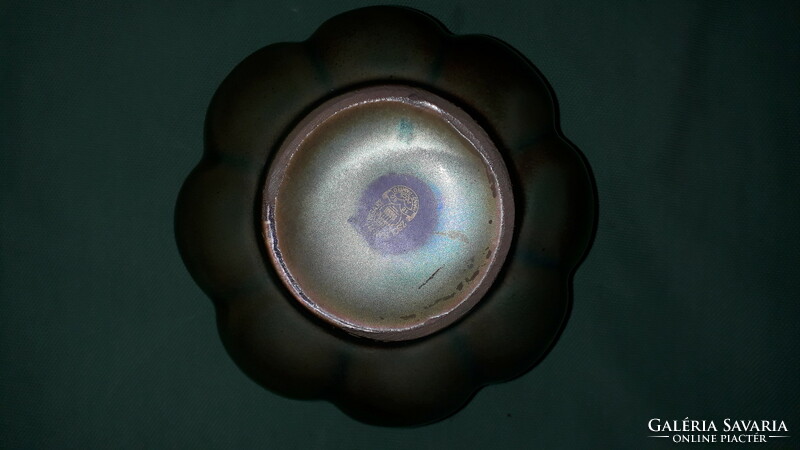 Gyönyörű ZSOLNAY eozin mázas porcelán gerezdes ( fokhagyma) váza 10 X 7 cm a képek szerint