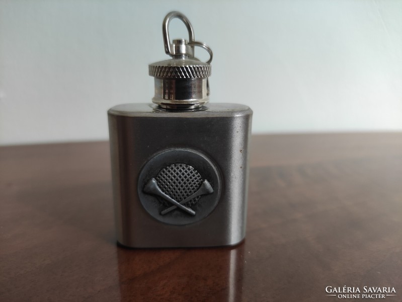 Golf club stainless steel mini water bottle keychain