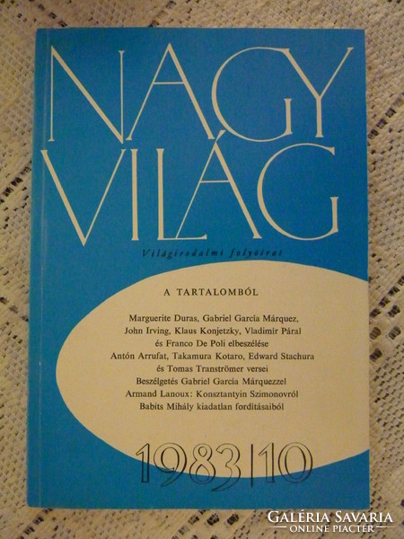 Nagyvilág - world literature magazine - 1983