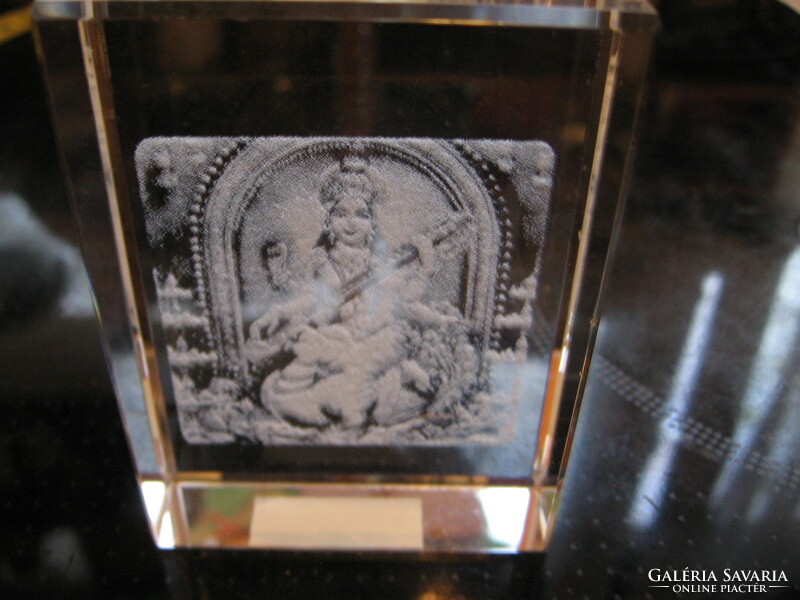 Goddess Shiva laser crystal glass photo paperweight