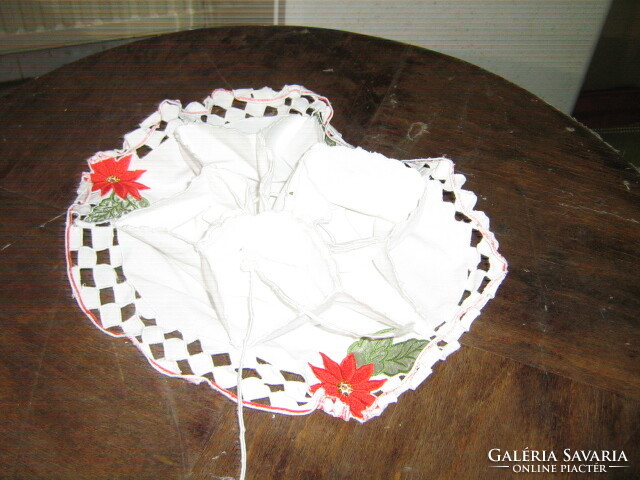 Charming vintage floral Christmas centerpiece basket