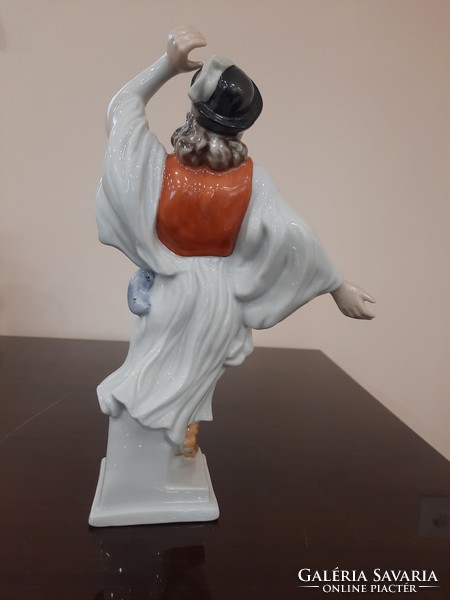 Herend porcelain dancing shepherd, outlaw, peasant figure