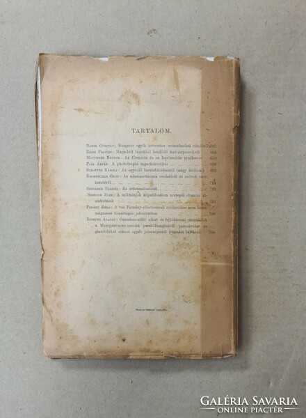 Mathematikai és Természettudományi Értesitő - XXXV. Kötet, 5. Füzet (1917) Csak egyben eladó 21 db!!