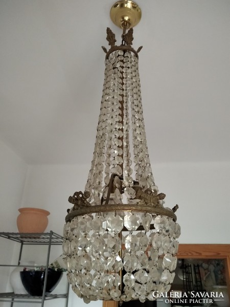 Refurbished crystal chandelier basket chandelier basket chandelier