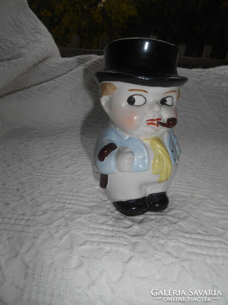 Hand-painted table porcelain spice holder - salt holder