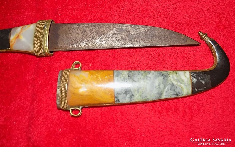 North African dagger covered with semi-precious stones