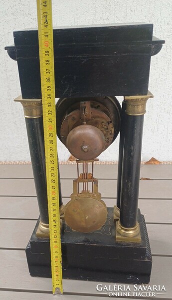 Antik asztali óra Feles ütős Biedermeier intarzias óra
