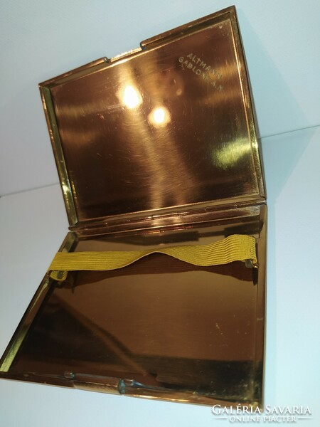 Fire-gilded, art deco, copper cigarette case