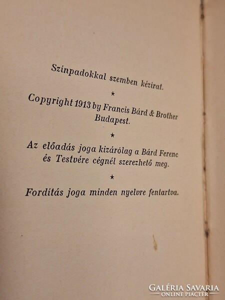 First edition! 1914 Ernő Szép: the one-time prince -- Franklin