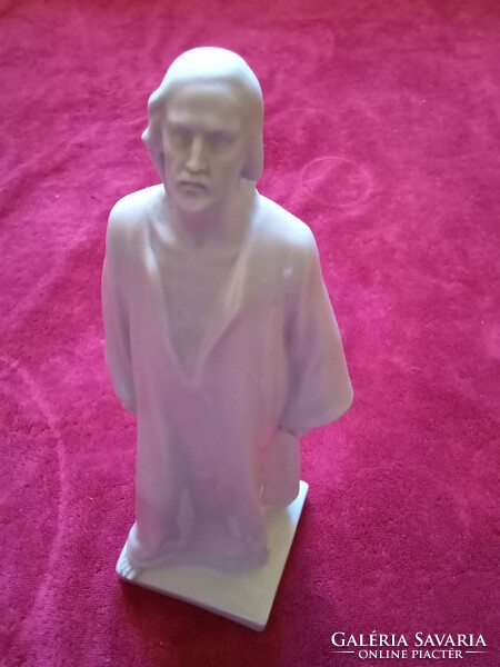 Herend white porcelain biscuit Jesus Christ statue