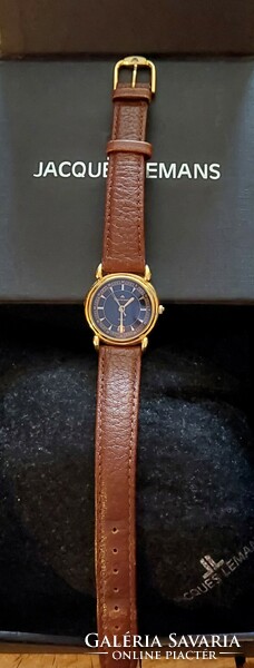Maurice lacroix gold-plated steel women's watch with leather strap