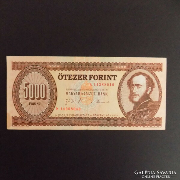 5000 forint 1995. VF! "K" Ritka!