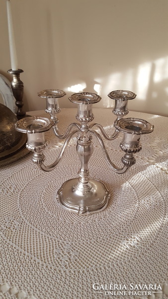 A wonderful five-prong wmf silver-plated candle holder