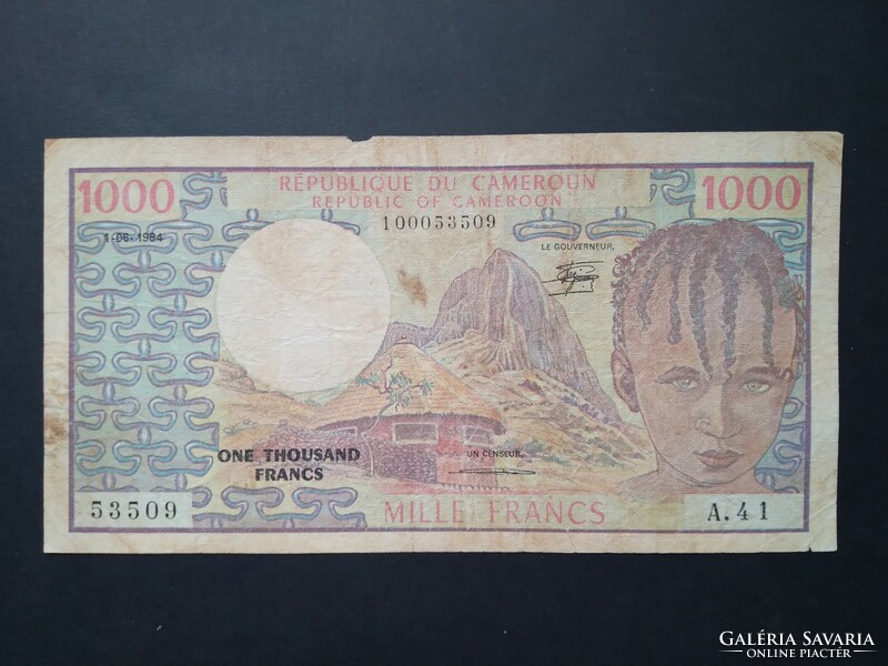 Közép-afrikai Államok Kamerun 1000 Francs 1984 F-