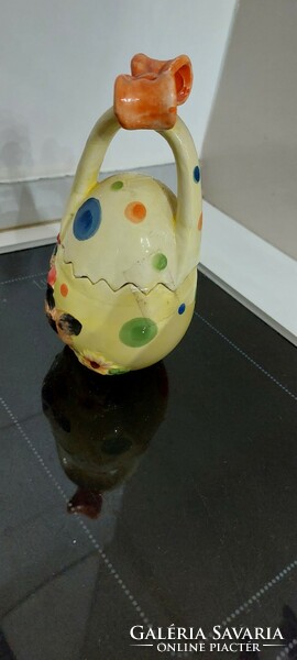 Ceramic rooster egg bonbonier