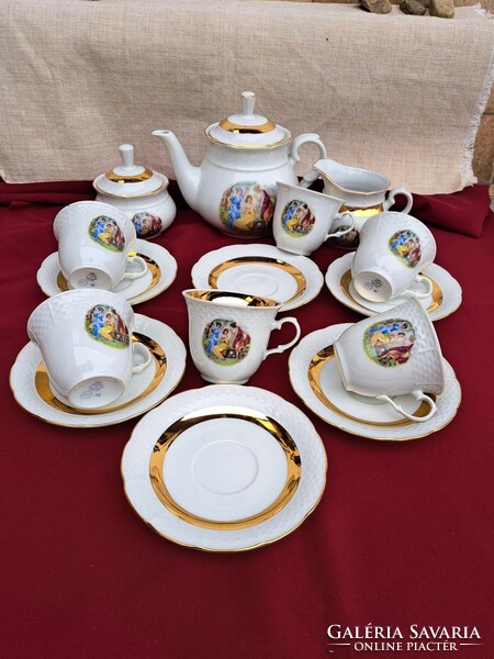 Beautiful thun czechoslovakia scenic tea set porcelain tea cup