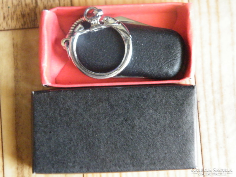 Old retro trafficker key ring from the 1980s, in original paper box