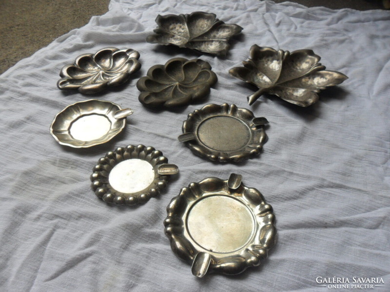 Silver ashtray tray collection 8 pcs