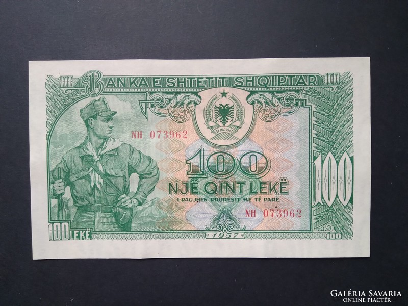 Albania 100 leke 1957 aunc