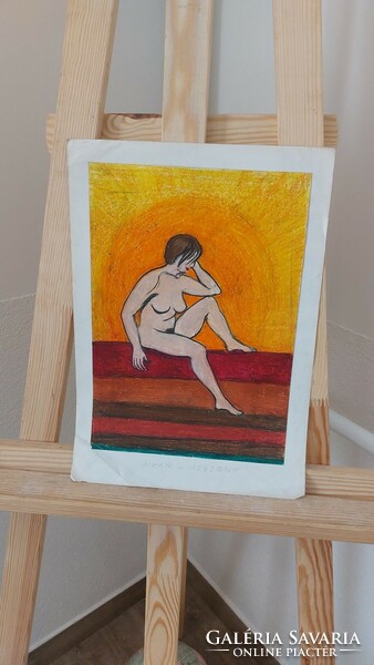 (K) small nude picture, nude painting 21x29.5 cm