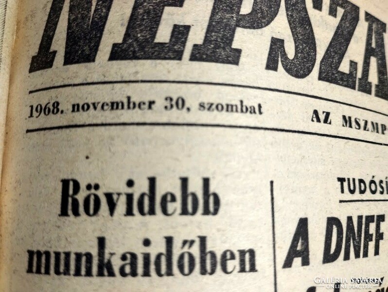 1968 November 30 / people's freedom / for birthday, as a gift :-) original, old newspaper no.: 25870