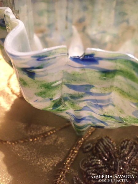 Murano or Czech glass basket made of two-layer colored glass (26)