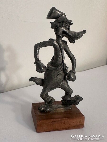 Peltro italy disney collection - handmade pewter figure of a big bad wolf