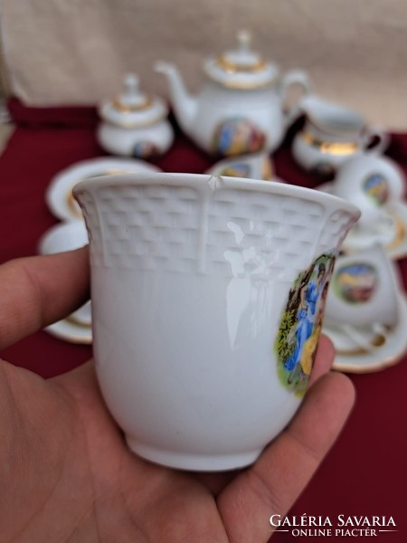 Beautiful thun czechoslovakia scenic tea set porcelain tea cup