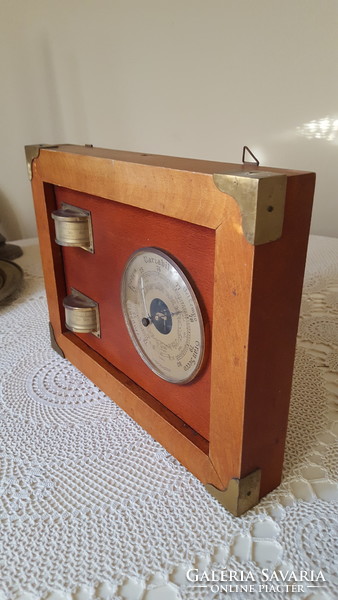 Wood-framed, copper-plated wall weather station